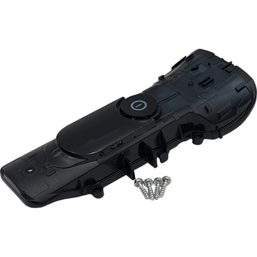 NaschLager Dichtdeckel mit Schalter, Frontabdeckung Gehäuseoberteil, kompatibel mit Braun Series 9 Rasierer (Typ 5790 5791, 9030 9040 9050 9090), schwarz, inkl. 4 Schrauben, Art.-Nr. 81480823