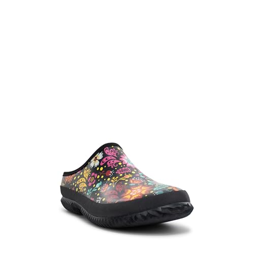 Image of Western Chief Women's Neoprene Waterproof Insulated Rubber Garden Clogs | Ladies footwear with warm lining, removable EVA comfort insole, and easy rinse self-cleaning outsole for wet weather chores
