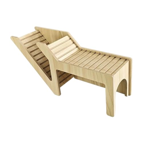 Leefasy Wooden Hamster House,Wood Small Animal Hideout Hut Play Toy,Cage Accessories,Washable Hamster Hideaway Hideout for Gerbils, Style A