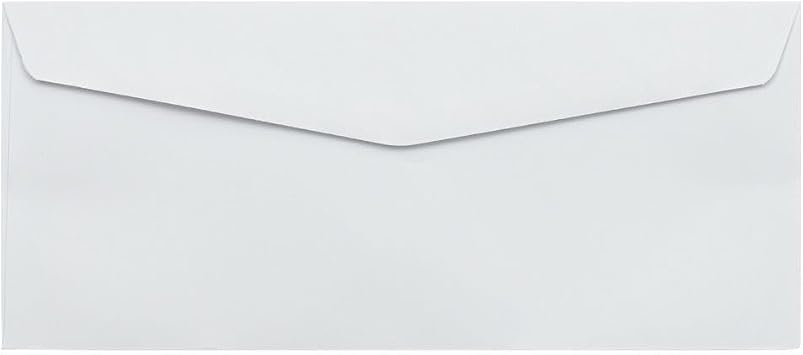 JAM PAPER # 10 أظرف تجارية تجارية - 4 1 / 8 x 9 1 / 2 - أبيض - 50 / حزمة