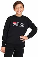 FILA Kid's Classic 2.0 Crew, Black, 12