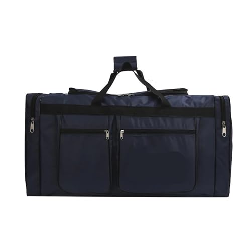 80L Travel Bag Foldable Large Capacity Waterproof Business Sports Handbag Wear-Resistant Portable Multifunction Duffel Bags(Deep Blue)
