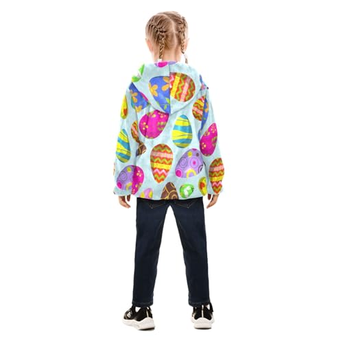 OTVEE Happy Easter Colorful Eggs Kids Hoodie Jacket Fall Spring Boys Girls Warm Outwear Coat4