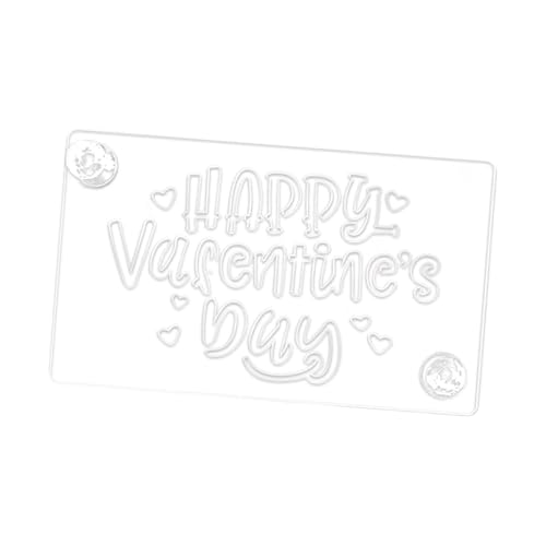 perfk Pochoir à gâteau, pochoir à biscuits, robuste et polyvalent en acrylique, créatif pour décoration de gâteaux, à tiramisu, pour mousse, anniversaire, Bonne Saint-valentin
