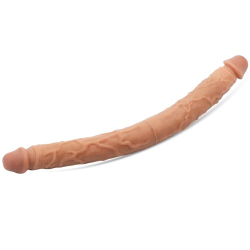 AMAZBEE 42.5cm Übergröße Doppeldildo für Frauen Dildo Silikon für Zwei Personen Gleichzeitig Weicher Dildo Weicher Dildo mit veränderbaren Formen (M)