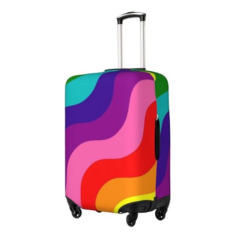 Travel Luggage Cover, High Elasticity Zipper Closure Luggage Suitcase Protector, Anti-Scratch Luggage Case Bag - Fits 19-32 inch Luggages (LGBT Pride Rainbow Flag Colorful)2