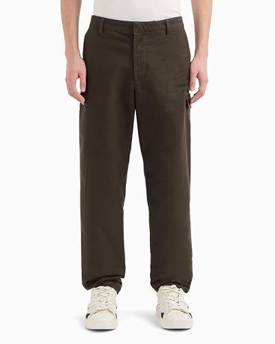 Armani Exchange Men's Stretch Cotton Jacquard Trouser with Cargo Pocket2