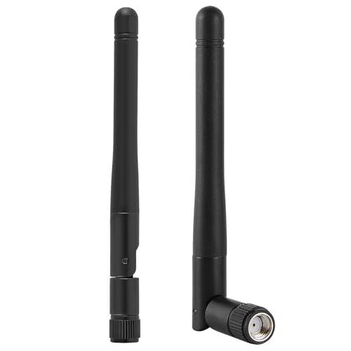 2Pcs Dual Band 3dBi WiFi Antenna 2.4GHz 5GHz 5.8GHz RP-SMA Male Bluetooth Antenna for USB Adapter Camera Video Surveillance Monitor PC Computer WiFi Router Wireless Network Card