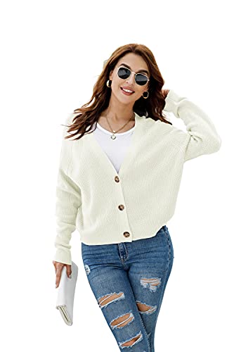 Image of TASAMO Womens Cardigan Sweaters 2026 Fall Cropped Lightweight Sweater