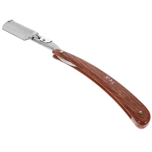 BAZEITFLOW Plastik Holzmaserung Rasiermesser Herren Ergonomischer Griff Klappbar Barber Straight Shaver Rasierklinge Klinge Für Barbershop Reise Gebrauch BAZEITFLOW Plastik Holzmaserung Rasiermesser Herren Ergonomischer Griff Klappbar Barber Straight Shaver Rasierklinge Klinge Für Barbershop Reise Gebrauch