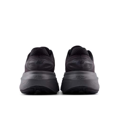 New Balance New Balance Men's Fresh Foam X More V6 Running Shoe, Black/Castlerock/Black Metallic, 12 M
