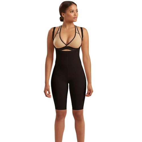 MARENA SFBHS2 Women’s Girdle with High Back, No Closures, Short-Length - Post-surgical Shapewear Support - Large, Black