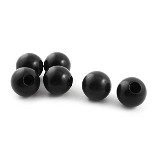 Aexit 6Pcs M10 x 32mm Threaded Mounted 32mm Dia Ball Lever Knobs Black (753cc50ec0704bf22d237c3e7533e563)