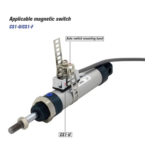 Vérin pneumatique MAL25 résistant en aluminium double effet - 7