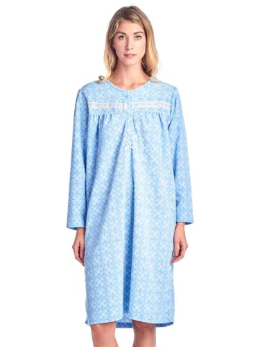 Image of Casual Nights Women's Cozy Long Sleeve Fleece Nightgown