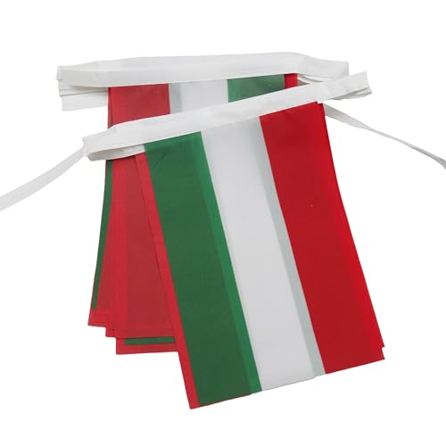 AZ FLAG - Fahnenkette Ungarn 6 Meter Mit 20 Flaggen - 21x14 cm - Ungarische Girlande Flaggenkette 14 x 21 cm