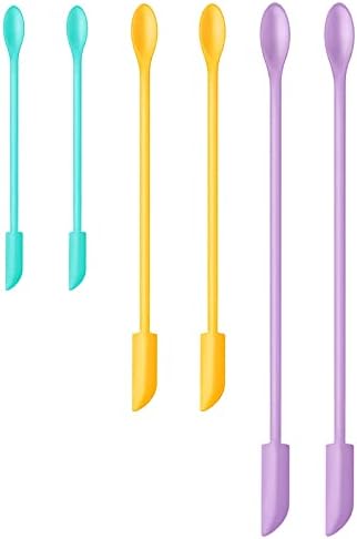 Silicone Spatula Set (6Pcs) - Mini Scraper Tool for Beauty & Food...