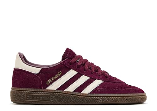 Image of adidas Handball Spezial Women's Shoes, Maroon /Wonder White /Gum 5, Size 9.5
