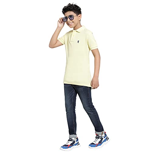 Image of Red Tape Boys Yellow Solid T-Shirt