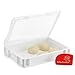 Produktbild RoyalFay Pizzaballenbox mit atmungsaktivem Deckel für ideale Luftzirkulation Made in Germany lebensmittelecht 30x40x8,5 cm Gärbox für Pizzateig Teigbox (1 Box und 1 Klappdeckel)