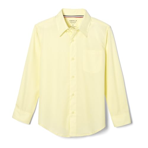 Image of French Toast Boys' Expandable Collar Button Down Dress Shirt with Long Sleeves (Standard & Husky)