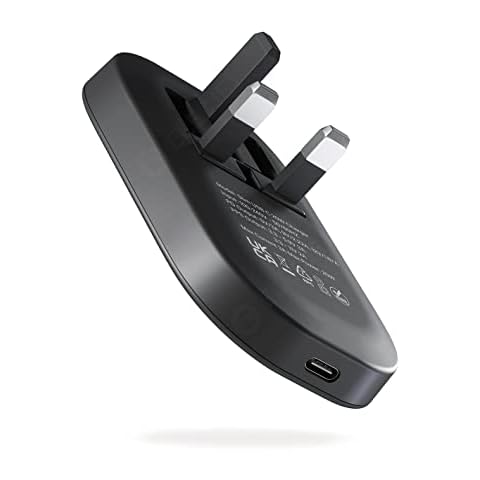 ELECJET Slim Flat USB C Wall Charger | Folding Plug | Travel Friendly Adapter | PD QC 4.0 | iPhone 13/12/11/X/8, Samsung S22/S21/Note 20/10/Ultra/Plus, iPad Air/Pro/Mini Cover