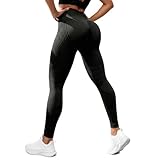 Anti Cellulite Compression 3D Leggings Women with Resistance Bands Gym Workout, Butt Lifting Tummy Control Yoga Pants (X-Large) Black