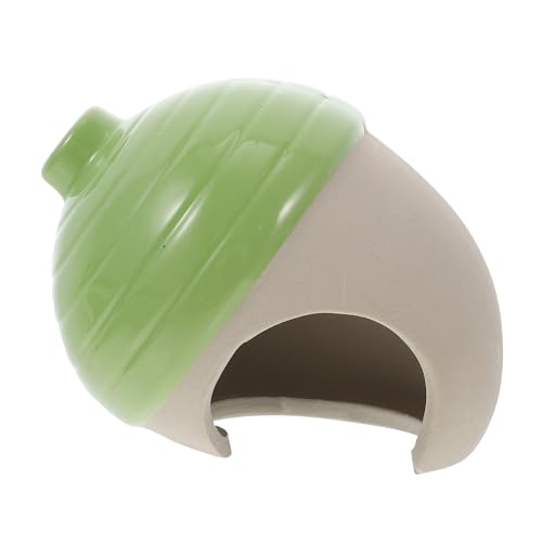 INOOMP ハムスターセラミック巣 ハリネズミ小屋 フェレットの隠れ家 犬のフェンス 小動物ハンモック ハムスターの寝具 冷却ハムスター 小動物ハムスターの隠れ家 豚 Green セラ