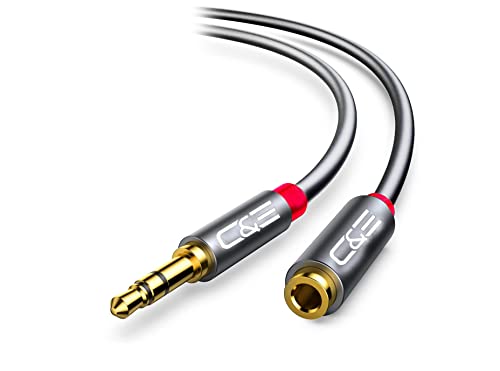 3.5mm Aux Headphone Extension Cable 10 Feet (3 Meters) 3.5mm Male to Female Stereo Audio Extension Cable 10ft (3M) for Car, Stereo, iPhone, Smartphone or Any Audio Device CNE64254 (2 Pack)
