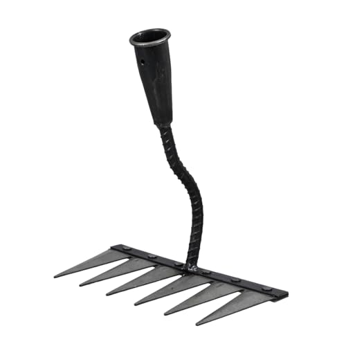 JOINPAYA Rastrello Manuale in Acciaio Per Prati Livellamento Terreno Diserbo Erbacce Rastrello Ad Arco Per Paglia Attrezzo Da