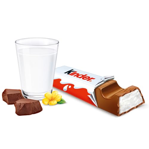 Kinder Chocolate Single Bars, 6-Pack. Individually Wrapped Milk Chocolate Bars (126g)