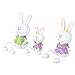 ABOOFAN 3Pcs Coniglio di Pasqua Famiglia Figurine Della Resina Del Partito di Pasqua Bunny Decor Carino Genitore Bambino Coniglio Modello In Resina Desktop di Animali Scultura Scaffale