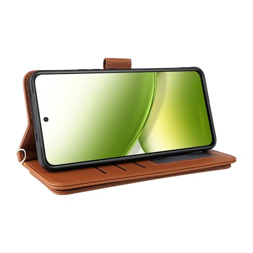 UniqueTroy Vivo Y400 4G/5G Leather Case - Brown - Image 6