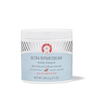 First Aid Beauty – Ultra Repair Cream, Intense Hydration Whipped Colloidal Oatmeal, Strengthens Skin Barrier in 7 Days & Helps Relieve Eczema, Luxury Face & Body Moisturizer, Grapefruit Scent, 12 oz