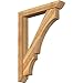 Ekena Millwork BKT0604X36X48BOA06RWR Balboa Slat Rough Sawn Bracket w/Offset Brace, Western Red Cedar