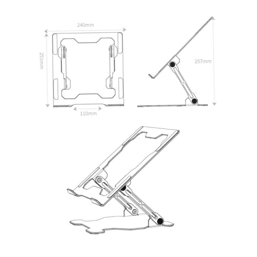 Soporte ajustable de aleación para laptop con ventilación miniatura 5