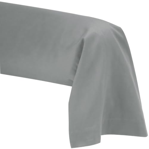 Le linge de Jules taie de traversin 45x185 Pur Coton 57 Fils Gris