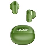 acer Wireless Earbuds, Bluetooth 6.0 Headphones with 35H Playtime, 0.12oz Ultra-Light Ear Buds, 13mm Driver for Powerful Bass, Clear Calls Mic, Water&Dust Resistant Earphones for Office/Commute, Green