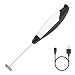 Produktbild Elektrischer Milchaufschäumer-Stab, USB Aufladbar Handheld Milchaufschäumer Mixer, Elektrischer Milk Frother mit 3 Geschwindigkeiten, Milchaufschäumer Handgerät für Latte, Mokka, Backen, Kuchen