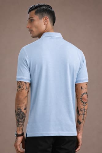 Image of ENDEAVOUR WEAR Men Men Short Sleeve Solid Cotton Rich Polo T Shirt | Collar Tshirts | Half Sleeves | Plain-Regular Fit