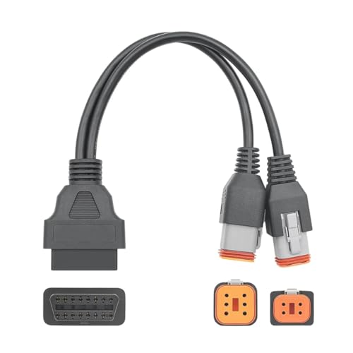 Adaptador OBD2 Harley Davidson 2 en 1 con conectores de 4 y 6 pines para diagnosis CAN-Bus