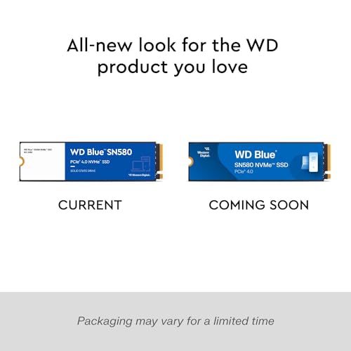 Image of Western Digital 500GB WD Blue SN580 NVMe Internal Solid State Drive SSD - Gen4 x4 PCIe 16Gb /s, M.2 2280, Up to 4,000 MB /s - WDS500G3B0E