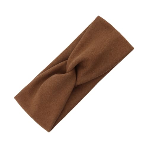 ワイドヘアバンド ヘアターバン ヘ ア アクセサリー 普段使い 可愛い 柔らか 幅広 カチューシャ 髪飾り スポーツ タ ー バ ン 汗止め通気性 伸縮性 速乾 吸水 おしゃれ ヨガ/化粧/旅行/お風呂/ヨガ/洗顔用にターバン (ブラウン)