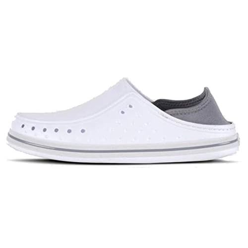 Work Team Zueco EVA unisex, ultraligero, ergonómico, anatómico con elástico en talón. HOMBRE Blanco 38/39