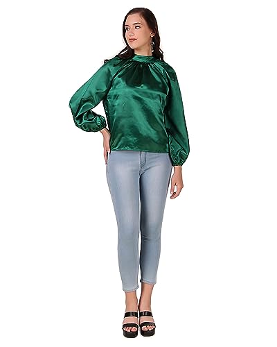 Image of BoheeWohee Women's Full Sleeves Casual Satin Top