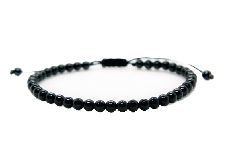 Bracelet onyx noir 4mm idéal pour vos séances de yoga et de méditation quotidienne