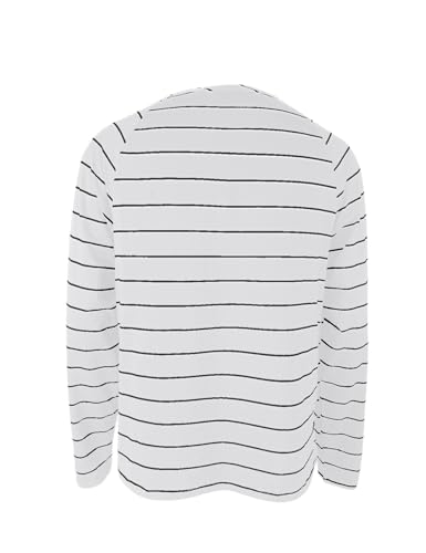 PRETTODAY Men's Striped T Shirts Raglan Long Sleeve Crew Neck Color Block Tee Casual Basic Blouse Tops4