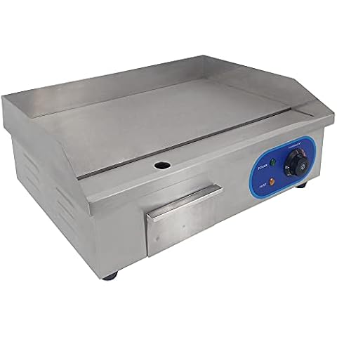 Parrilla eléctrica TAIMIKO de acero inoxidable con control de temperatura y protección contra salpicaduras Cover