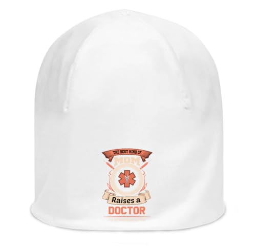 Bonnet unisexe en coton fin extensible blanc taille unique à message maman