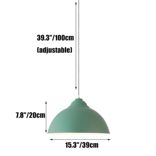 Suspension métal à hauteur réglable et dôme coloré rétro - 8